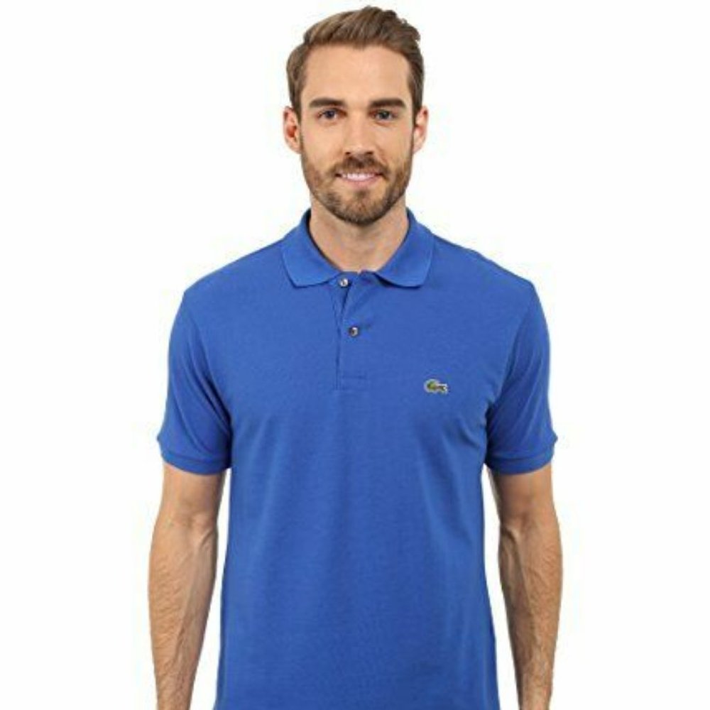 🐊LACOSTE CLASSIC FIT POLO, Piqué, Delta Blue_NWT